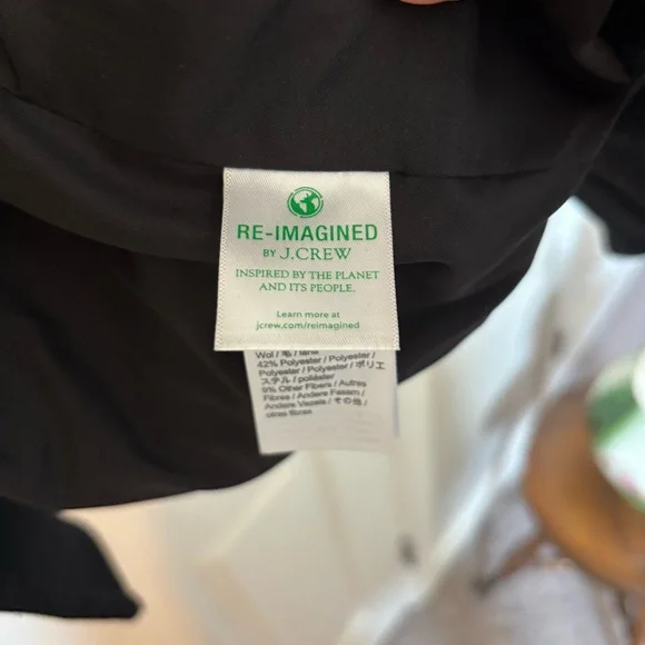 J. Crew City Coat Wool Blend Long Pea Trench Coat Winter Heavy 16 Preppy Classic - Picture 12 of 14